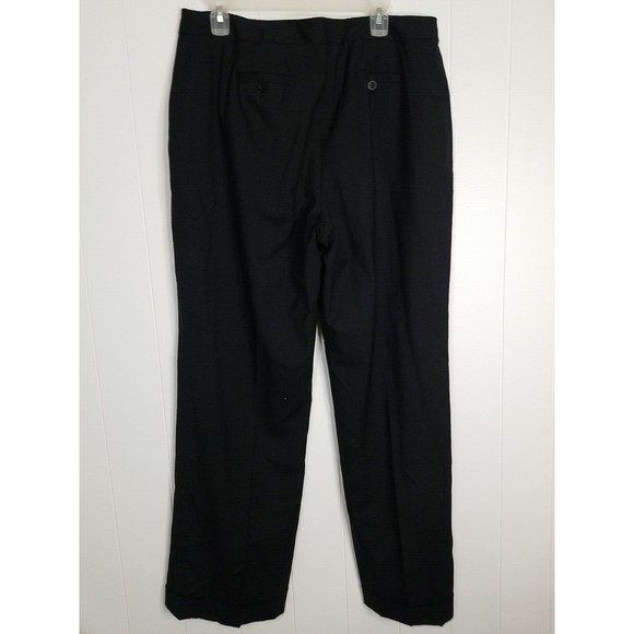Neiman Marcus Dress Career Pants Wool Plus Womens Size 16 Black Stretch - Picture 6 of 12